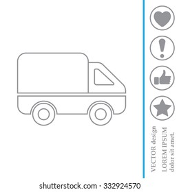 Delivery Truck line icon. Vector illustration.