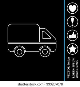 Delivery Truck line icon. Vector illustration.