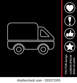 Delivery Truck line icon. Vector illustration.