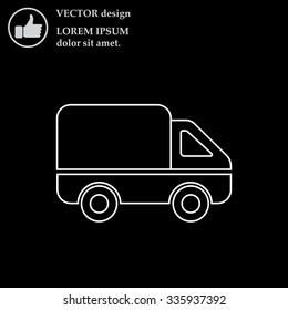 Delivery Truck line icon. Vector illustration.