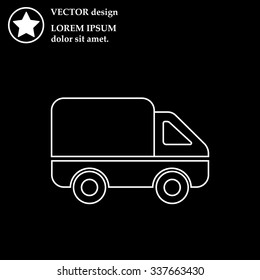 Delivery Truck line icon. Vector illustration.