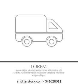 Delivery Truck line icon. Vector illustration.