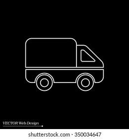 Delivery Truck line icon. Vector illustration.