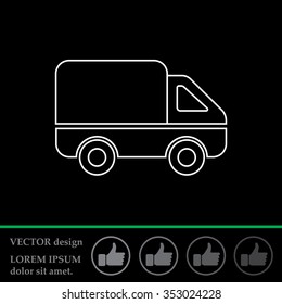 Delivery Truck line icon. Vector illustration.