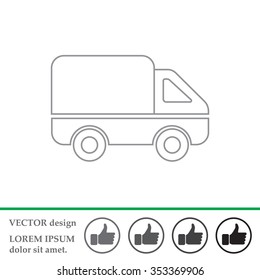 Delivery Truck line icon. Vector illustration.