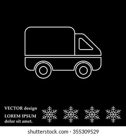 Delivery Truck line icon. Vector illustration.
