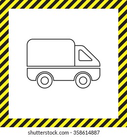 Delivery Truck line icon. Vector illustration.