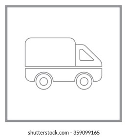 Delivery Truck line icon. Vector illustration.