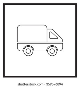 Delivery Truck line icon. Vector illustration.