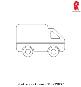Delivery Truck line icon. Vector illustration.