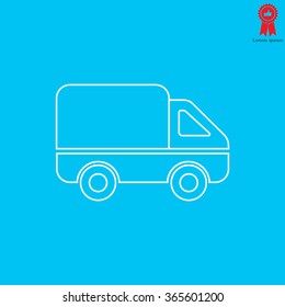Delivery Truck line icon. Vector illustration.