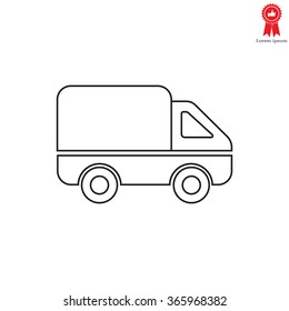 Delivery Truck line icon. Vector illustration.