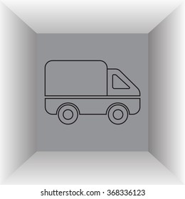 Delivery Truck line icon. Vector illustration.