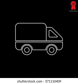 Delivery Truck line icon. Vector illustration.