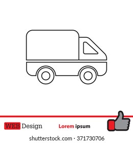Delivery Truck line icon. Vector illustration.