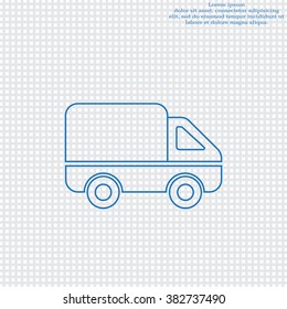 Delivery Truck line icon. Vector illustration.