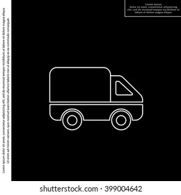 Delivery Truck line icon. Vector illustration.