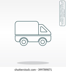 Delivery Truck line icon. Vector illustration.