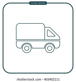 Delivery Truck line icon. Vector illustration.