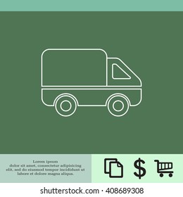 Delivery Truck line icon. Vector illustration.