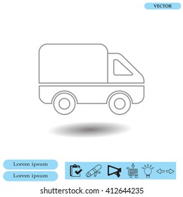 Delivery Truck line icon. Vector illustration.
