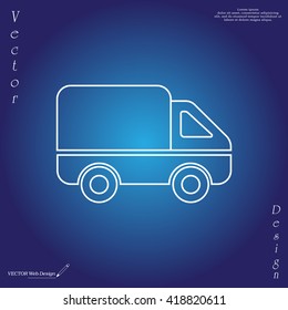 Delivery Truck line icon. Vector illustration.