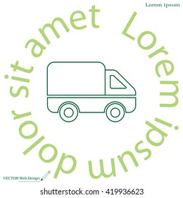 Delivery Truck line icon. Vector illustration.