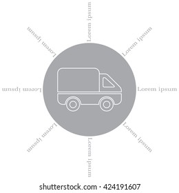 Delivery Truck line icon. Vector illustration.