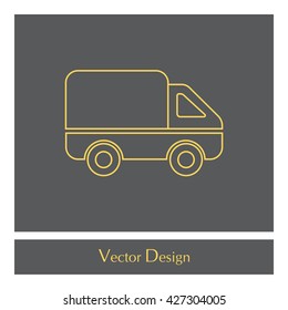 Delivery Truck line icon. Vector illustration.