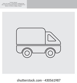 Delivery Truck line icon. Vector illustration.