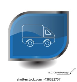Delivery Truck line icon. Vector illustration.