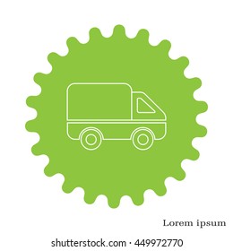 Delivery Truck line icon. Vector illustration.