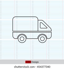 Delivery Truck line icon. Vector illustration.