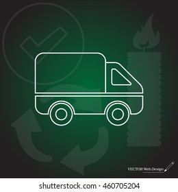 Delivery Truck line icon. Vector illustration.