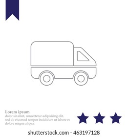 Delivery Truck line icon. Vector illustration.