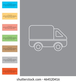 Delivery Truck line icon. Vector illustration.