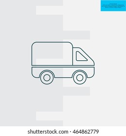 Delivery Truck line icon. Vector illustration.
