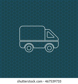 Delivery Truck line icon. Vector illustration.