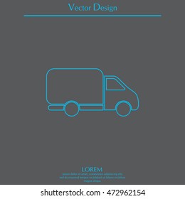 Delivery Truck line icon. Vector illustration.