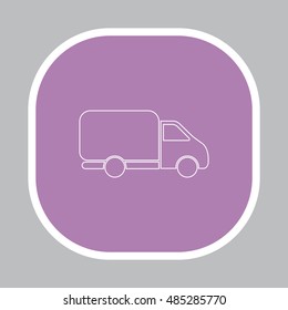 Delivery Truck line icon. Vector illustration.