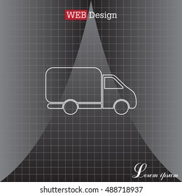 Delivery Truck line icon. Vector illustration.