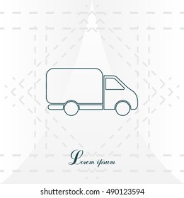 Delivery Truck line icon. Vector illustration.