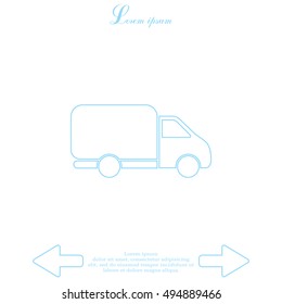 Delivery Truck line icon. Vector illustration.