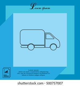 Delivery Truck line icon. Vector illustration.