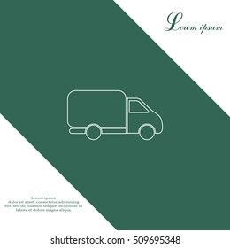 Delivery Truck line icon. Vector illustration.
