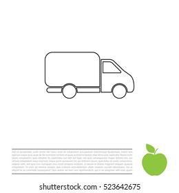 Delivery Truck line icon. Vector illustration.