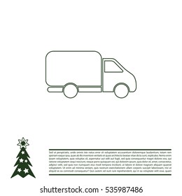 Delivery Truck line icon. Vector illustration.