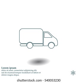 Delivery Truck line icon. Vector illustration.