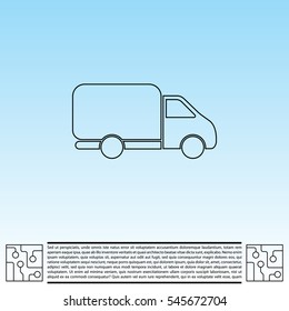 Delivery Truck line icon. Vector illustration.