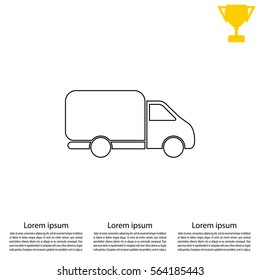 Delivery Truck line icon. Vector illustration.